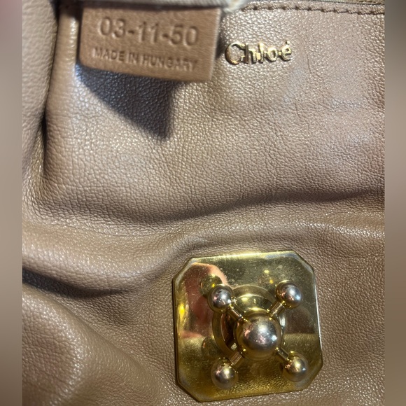 Beige Chloe Elsie Turn-Lock 2-Way Bag with COA - Picture 12 of 15